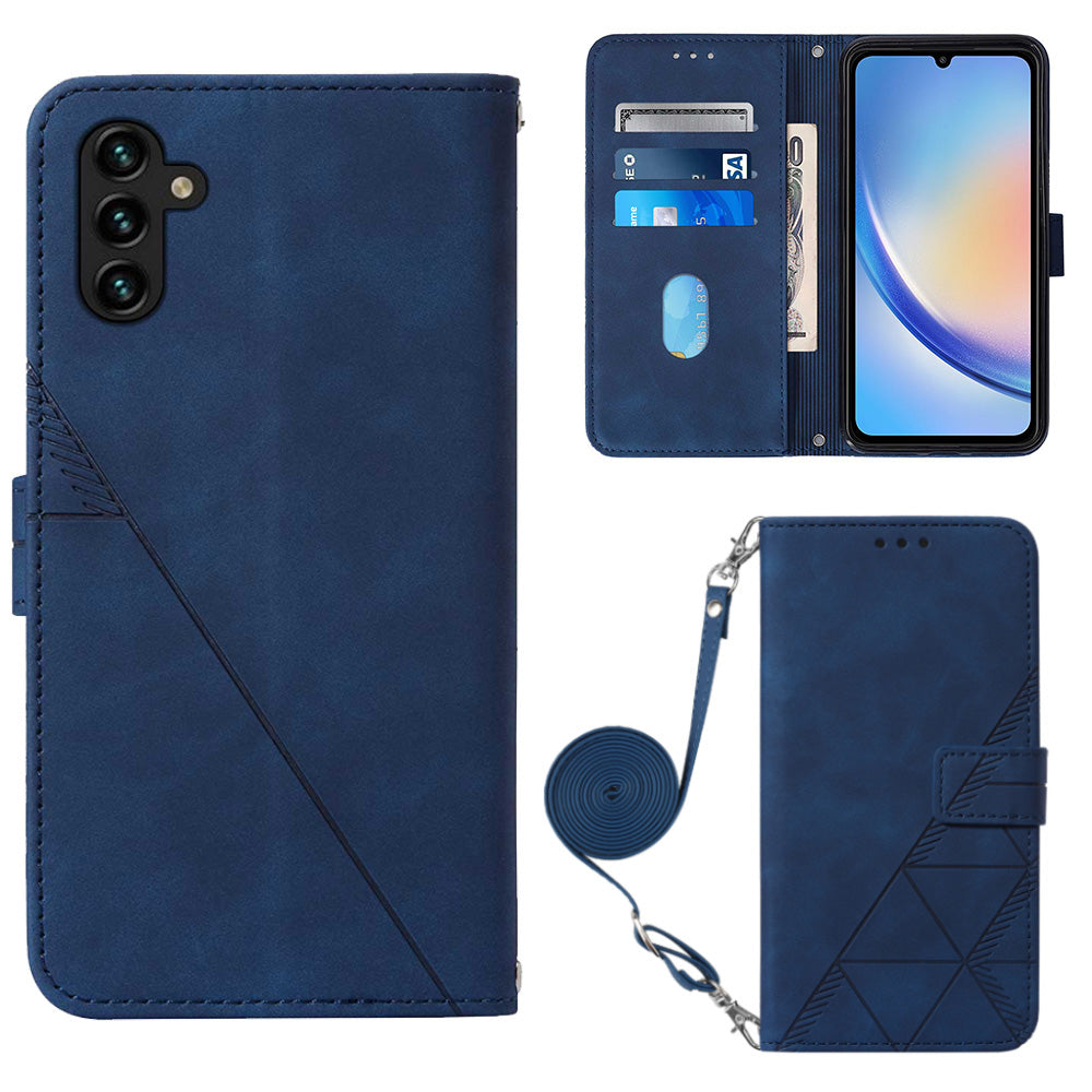 YB Imprinting Series-2 Phone Case for Samsung Galaxy A34 5G PU Leather Stand Wallet Flip Cover YB Imprinting Series-2 Phone Case for Samsung Galaxy A34 5G PU Leather Stand Wallet Flip Cover